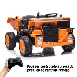 Mini Caminhão Elétrico 12v Infantil Caçamba Carreta Basculante Controle Importway Bw275 Motorizado - 5