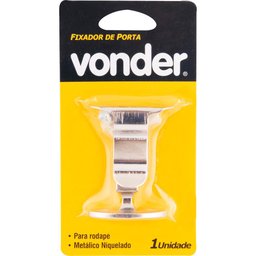 Fixador de Porta Metálico Niquelado para Rodapé - Vonder - 2