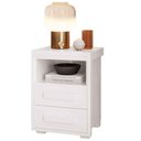 Ver imagem 1 de Mesa de Cabeceira 2 Gavetas Tóquio 100% Mdf - Casa Chick Branco