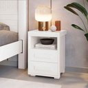 Ver imagem 4 de Mesa de Cabeceira 2 Gavetas Tóquio 100% Mdf - Casa Chick Branco