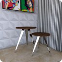 Ver imagem 3 de 2 Mesinhas Lateral De Canto Para Sala e Quarto Redonda C.M