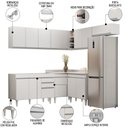 Ver imagem 3 de Armário de Cozinha Modulado de Canto 7 Peças Cp19 Balcão sem Tampo Branco - Lumil Lumil Móveis
