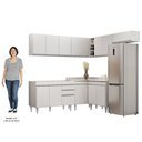 Ver imagem 5 de Armário de Cozinha Modulado de Canto 7 Peças Cp19 Balcão sem Tampo Branco - Lumil Lumil Móveis