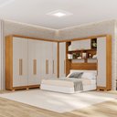 Ver imagem 1 de Guarda-Roupa Casal Modulado Pandora 11 Portas 2 Gavetas com Pés Cinamomo/Off White - Pnr Móveis