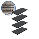 Ver imagem 2 de Kit 4 Prateleira Preta 40X20 + Suporte Flutuante Mdf Organizadora Decoração Cozinha Banheiro Sala