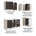 Ver imagem 5 de Armário de Cozinha Compacta de Canto 269cm Branco/Preto Glamy Madesa 01