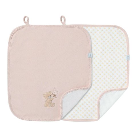 Kit 2 Babinhas Paninho de Boca Bebê Menina New Baby -hug