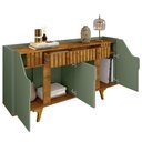 Ver imagem 3 de Aparador Danúbio com 4 Portas, 2 Gavetas e Pés de Madeira