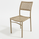 Ver imagem 2 de Kit 4 Cadeiras Corda Náutica em Alumínio Vitória Empilhável Bege