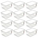 Ver imagem 1 de 12 Caixas Organizadoras com Tampa 30l Click Empilháveis de Plástico Travas Laterais