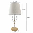 Ver imagem 2 de Luminaria Abajur Rustica Veado Enfeite Decorativo Sala Quarto Recepçao Hotel Pousada Loja Casa Escri