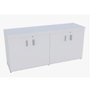 Armario Baixo Duplo Savoia Tampo 40mm 160x46,5x75 Branco - 1
