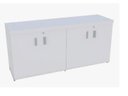 Ver imagem 1 de Armario Baixo Duplo Savoia Tampo 40mm 160x46,5x75 Branco