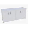 Ver imagem 1 de Armario Baixo Duplo Savoia Tampo 40mm 160x46,5x75 Branco