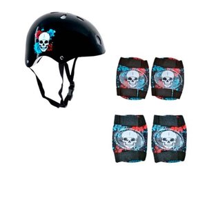 Kit de Proteção - Estampado - Preto - 5 Peças - Dm Toys