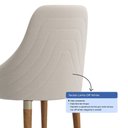 Ver imagem 6 de Conjunto de 4 Cadeiras de Madeira Maciça Estofada Evelyn Natural com Linho Off White