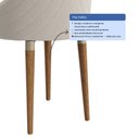 Ver imagem 7 de Conjunto de 4 Cadeiras de Madeira Maciça Estofada Evelyn Natural com Linho Off White