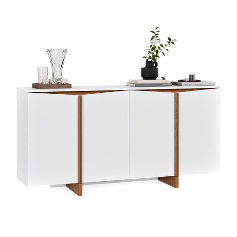 Buffet Aparador Flow Sense 4 Portas Branco – EJ Móveis