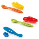 Ver imagem 1 de Cj de Talheres Infantil C/ 3 Peças Playpark Bimbi - Bpa Free - Azul Amarelo e Vermelho - Guzzini