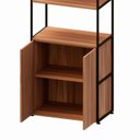 Ver imagem 5 de Estante Industrial 172cm Prateleiras e Armário Estrutura Metálica Executive Marrom/Nogal/