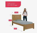 Ver imagem 2 de Cama Solteiro Primícia 100%MDF Cinamomo - D Doro Móveis