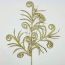 Ver imagem 2 de Plantas Folhas Decoração Natal Gliter Dourado 70cm Kit 12pçs