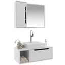 Ver mais imagens de Kit Gabinete e Espelheira de Banheiro 80 Cm com Cuba Karina Branco