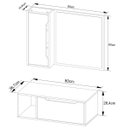 Ver imagem 3 de Kit Gabinete e Espelheira de Banheiro 80 Cm com Cuba Karina Branco
