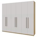 Ver imagem 2 de Guarda Roupa 6 Portas 3 Gavetas Nero Infinity Savana/Branco