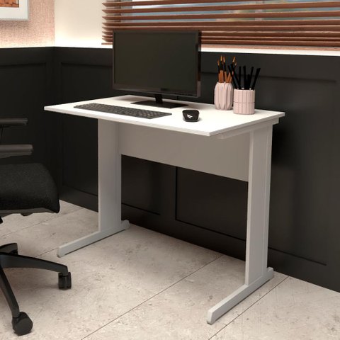 Mesa Escrivaninha de Estudos 90cm X 60cm Pé Metal F5 Office