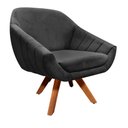 Ver imagem 3 de Kit 02 Poltronas Giratórias Giovana Base Madeira D´rossi