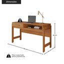Ver imagem 3 de Escrivaninha/Mesa Escritório com 1 Gaveta e Nicho 135cm Multimóveis Crjcm-ESC001 Cinamomo