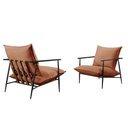 Ver imagem 3 de Poltrona Decorativa Linho Terracota Agnes