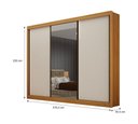 Ver imagem 2 de Guarda Roupa Casal 100% Mdf São Paulo Gold 03 Portas com 01 Porta Espelho 06 Gavetas Leifer