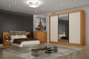 Ver imagem 4 de Guarda Roupa Casal 100% Mdf São Paulo Gold 03 Portas com 01 Porta Espelho 06 Gavetas Leifer