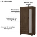 Ver imagem 7 de Quarto Solteiro Clara Cama Comoda e Guarda Roupa Mdf Chocolate Decmade