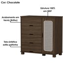 Ver mais imagens de Quarto Solteiro Clara Cama Comoda e Guarda Roupa Mdf Chocolate Decmade