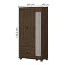 Ver imagem 4 de Quarto Solteiro Clara Cama Comoda e Guarda Roupa Mdf Chocolate Decmade