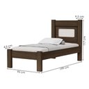 Ver imagem 3 de Quarto Solteiro Clara Cama Comoda e Guarda Roupa Mdf Chocolate Decmade