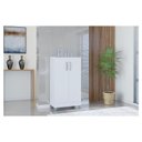 Ver imagem 4 de Armário Multiuso 2 Portas Pequeno Branco Brilho - Poquema
