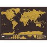 Mapa Mundial Raspar Viagens Raspadinha Presente 30x42cm - 2