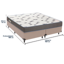 Ver imagem 3 de Cama Box Bege e Colchão Light Espuma D33 Queen Ortobom