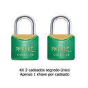 Ver imagem 2 de Kit 2 Cadeados Papaiz 25mm Verde Ka1
