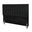 Ver imagem 4 de Cabeceira Estofada Cama Solteiro 100cm Luna Linho e Frame Preto