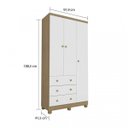 Ver imagem 6 de Quarto de Bebê com Berço Mini Cama Guarda-Roupa 3 Portas e Cômoda Sapateira Ciranda