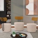 Ver imagem 2 de Poltrona Decorativa para Sala de Estar Redonda 53cm Le Moon M22 Linho Cru - Mpozenato