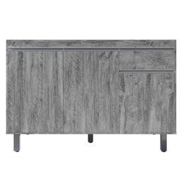 Gabinete Pia 3 Portas 1 Gaveta Pop Rústico 120cm sem Tampo Nathan Móveis - 1