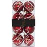 Kit 8 Bolas Enfeite Natalino Árvore de Natal Vermelho Branco - 2