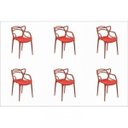 Ver imagem 1 de Kit 6 Cadeiras Allegra Vermelho