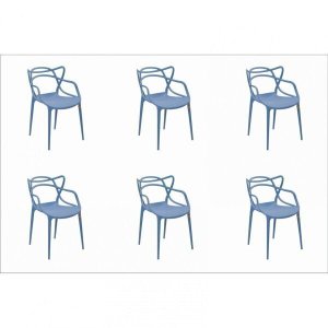 Kit 6 Cadeiras Allegra Caribe 